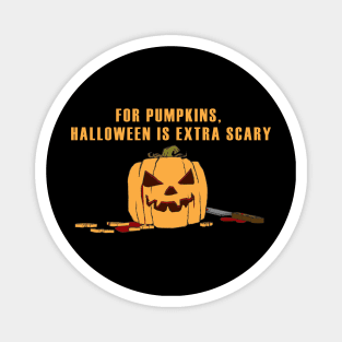 Scary Pumpkin Carving Magnet